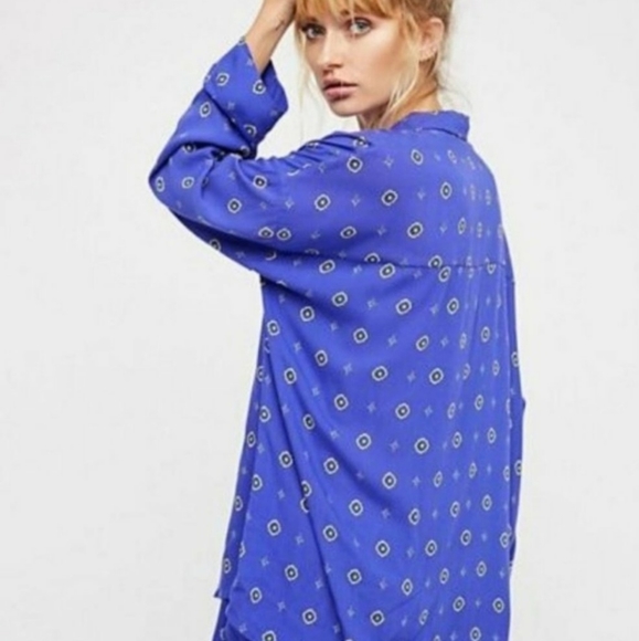 Free People Oversized Medallion Blouse - Picture 2 of 14